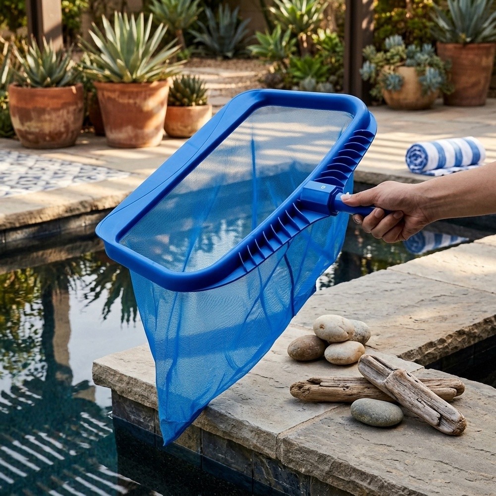 Pool Skimmer Net - Professionelles Poolnetz-Set mit tiefem Boden und