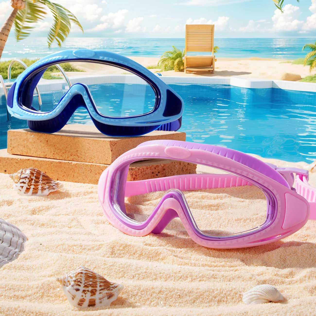Swim Goggles Anti Fog Uv - Unisex Erwachsenen-Schwimmbrille mit Weicher Silikonpolsterung -