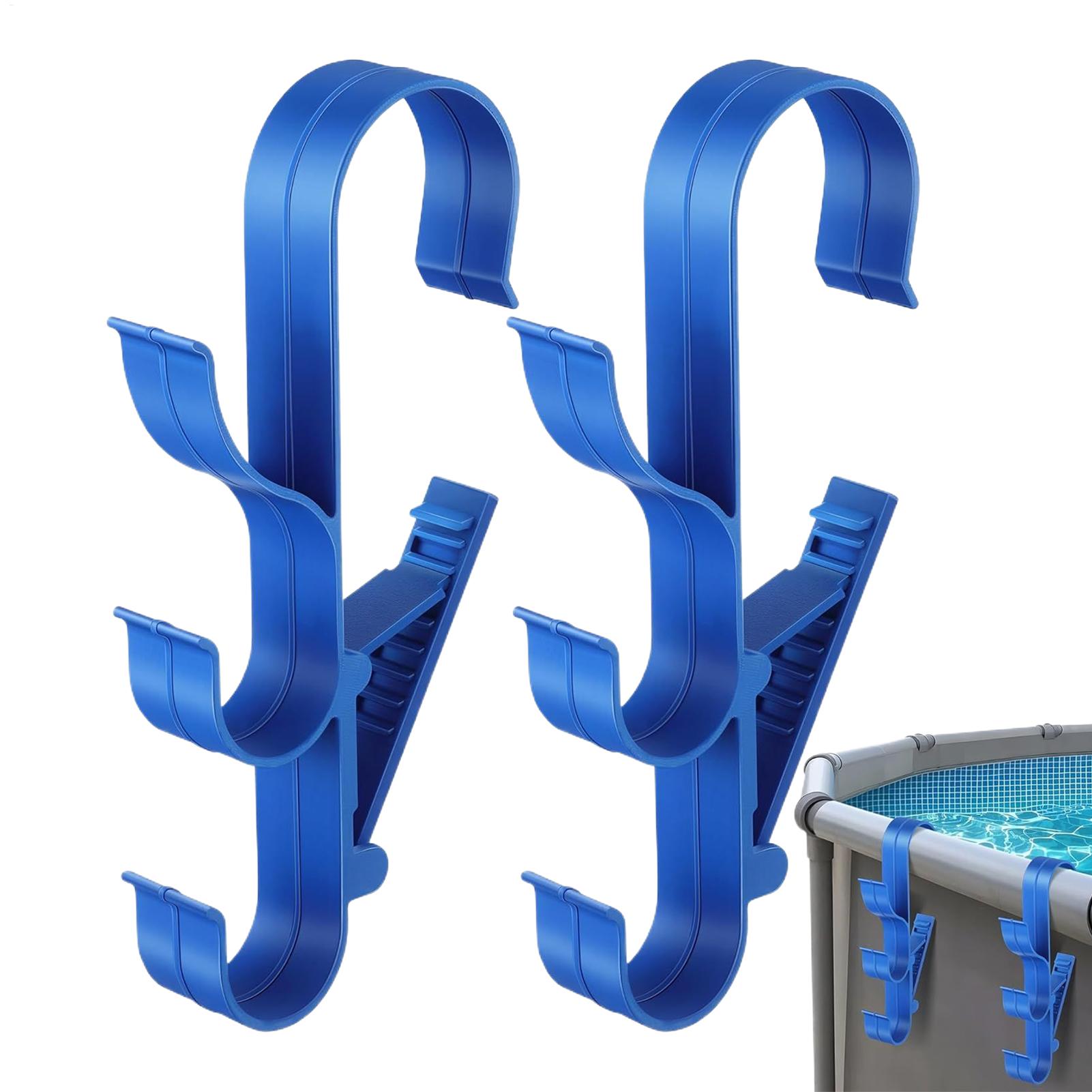 Pool Skimmer Net - 2er-Set Pool-Skimmer-Netzhalter aus Kunststoff für Poolstangen,