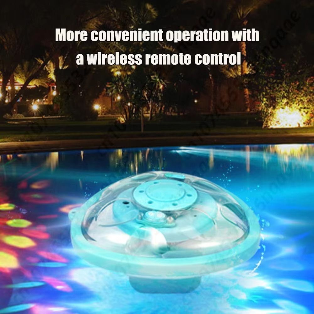 Pool Light Solar Rechargeable - 5 Lichtmodi USB-Aufladbare Pool-Springbrunnenpumpe 4 Sprühmodi