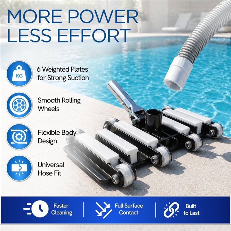 Pool Vacuum Manual - A64T Manueller Pool-Saugkopf, 49x19cm für Einbau-