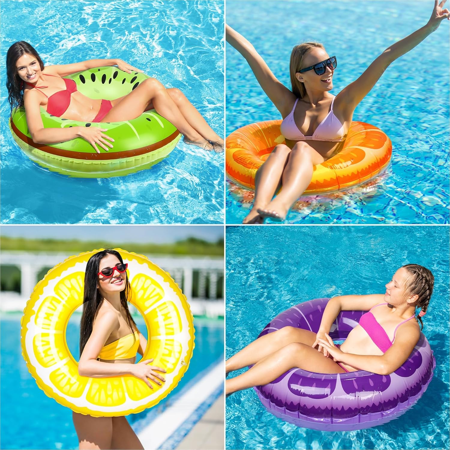 8er-Pack aufblasbare Poolringe – Pool Float Ring Inflatable Bewertung und Preis