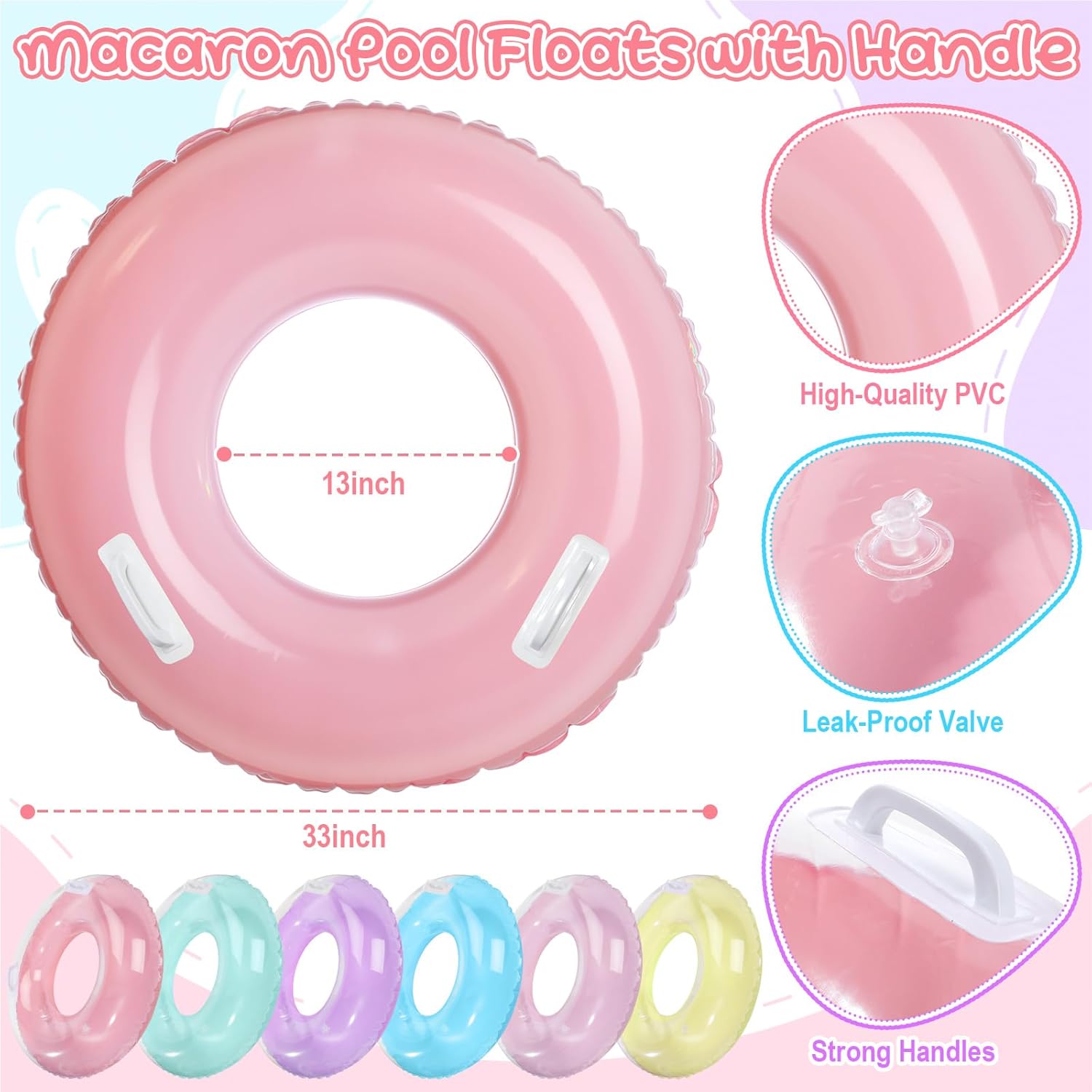 6er-Pack 33'' aufblasbare Pool – Pool Float Ring Inflatable Bewertung und Preis