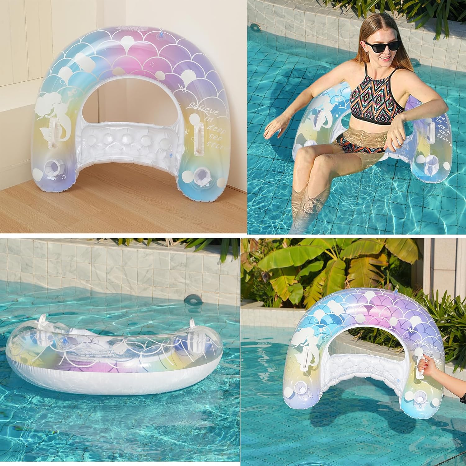 2 Stück Meerjungfrau-Poolschwi – Pool Float Ring Inflatable Bewertung und Preis