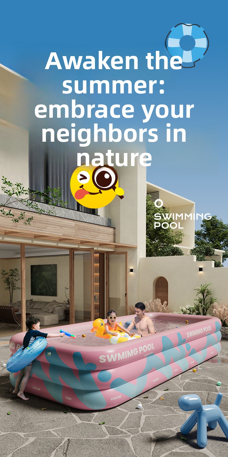 Aufblasbarer Pool mit Sonnensc – Water Slide Inflatable Bewertung und Preis