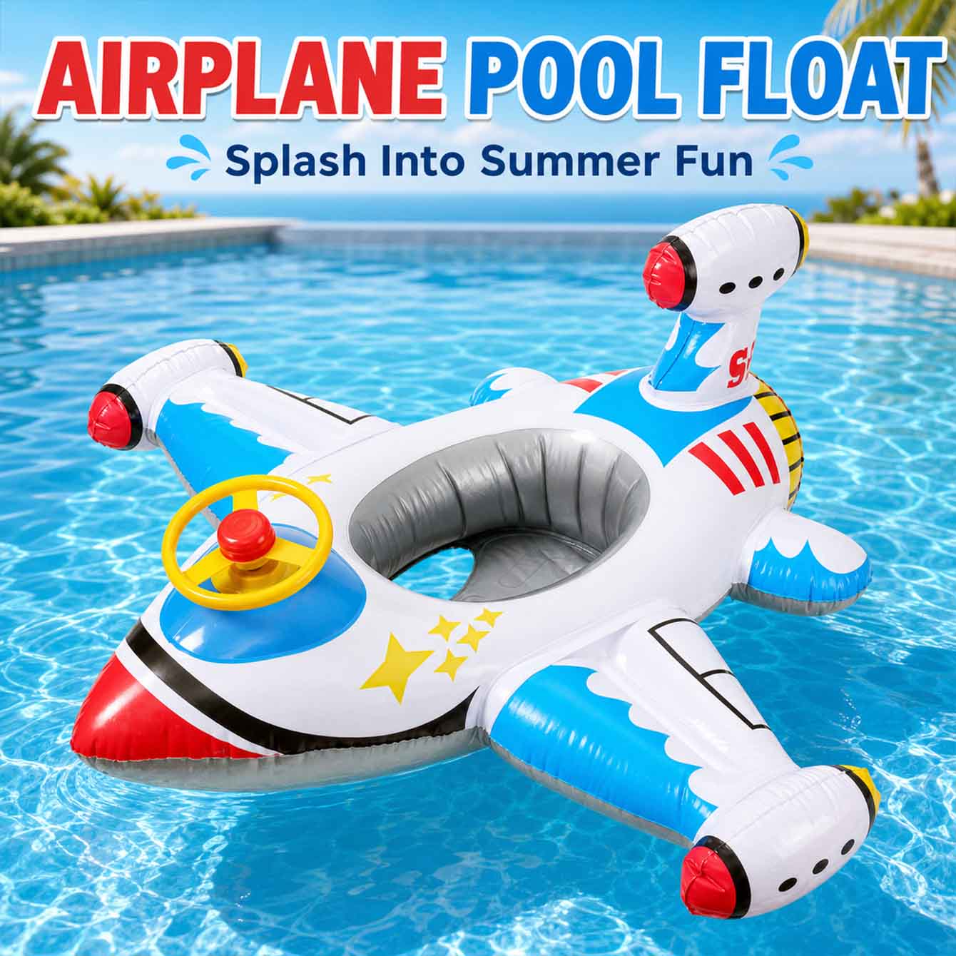 1 Stück Aufblasbarer Flugzeug- – Pool Float Ring Inflatable Bewertung und Preis