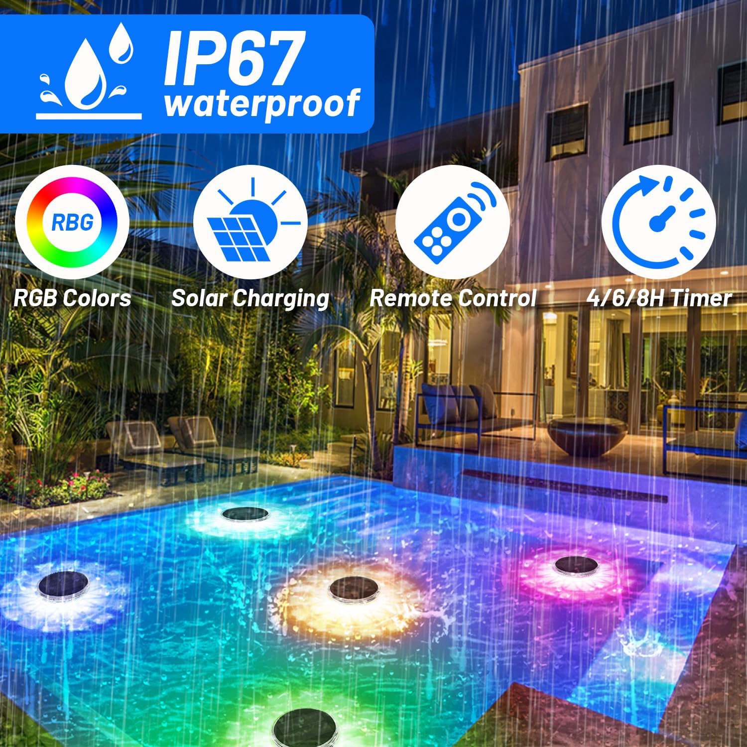 Poolleuchten, wiederaufladbar, – Pool Light Solar Rechargeable Bewertung und Preis