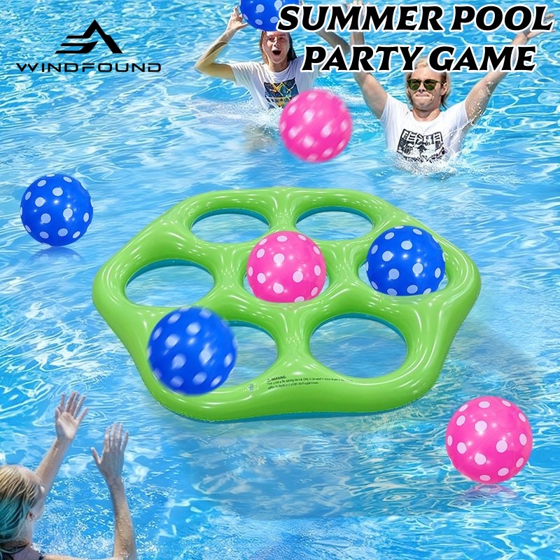 Aufblasbares Sechseck-Ringwurf – Pool Float Ring Inflatable Bewertung und Preis