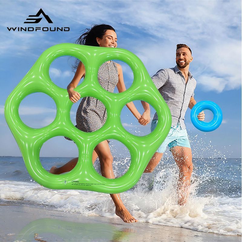 Aufblasbares Sechseck-Ringwurf – Pool Float Ring Inflatable Bewertung und Preis
