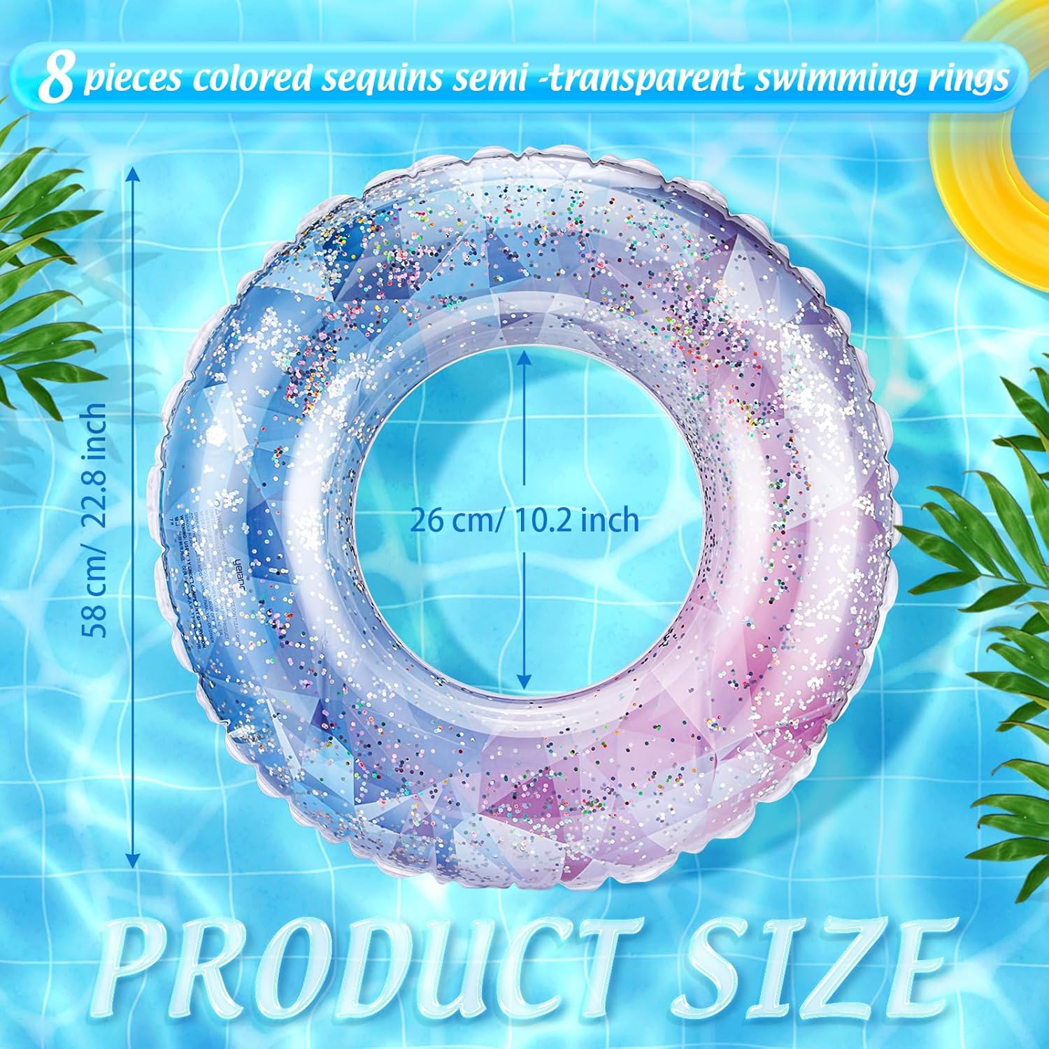 8-teiliges aufblasbares Pool-S – Pool Float Ring Inflatable Bewertung und Preis